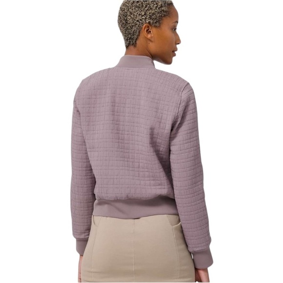 Lululemon Serene Travels Bomber Jacket Sz 6 Purple / Gray - Picture 2 of 14
